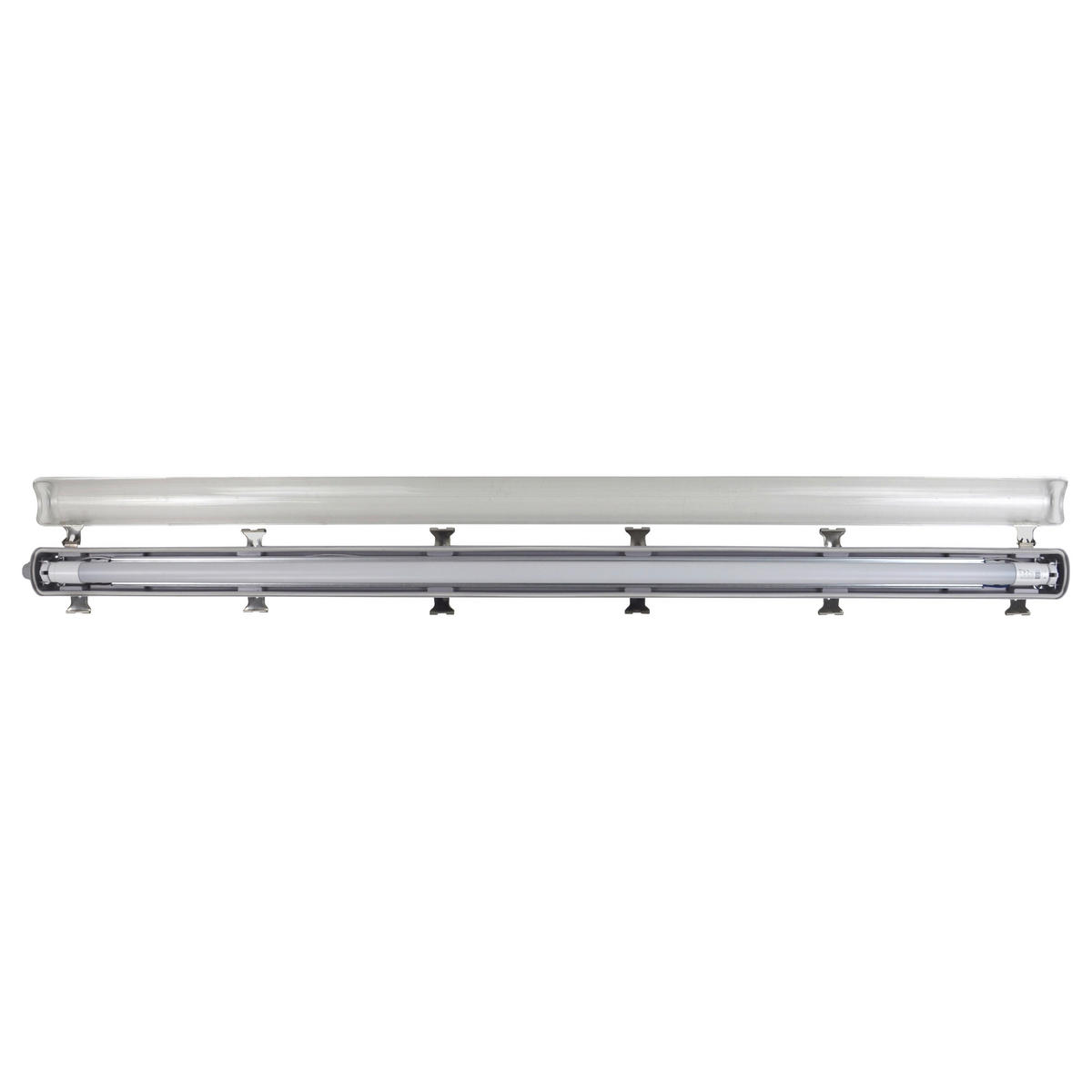 LED-DECKENLEUCHTE 126,8/6,2/5,2 cm   - Grau, Basics, Kunststoff (126,8/6,2/5,2cm)