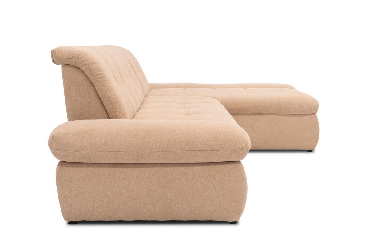ECKSOFA Beige Mikrofaser  - Chromfarben/Beige, KONVENTIONELL, Textil/Metall (300/172cm) - MID.YOU