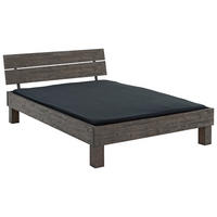 BETT Akazie massiv 90/200 cm Grau  - Grau, KONVENTIONELL, Holz (90/200cm) - Hasena