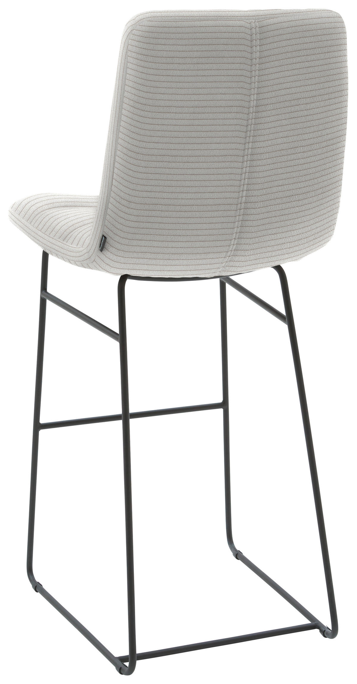 BARHOCKER in Textil Greige  - Greige/Schwarz, Design, Textil/Metall (52/122/66cm) - Dieter Knoll