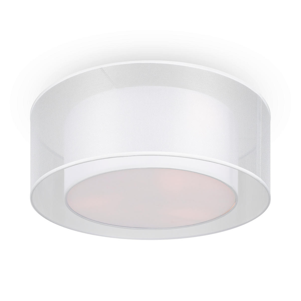 DECKENLEUCHTE  52/18 cm    - Weiss/Transparent, Trend, Kunststoff/Textil (52/18cm) - MAYTONI