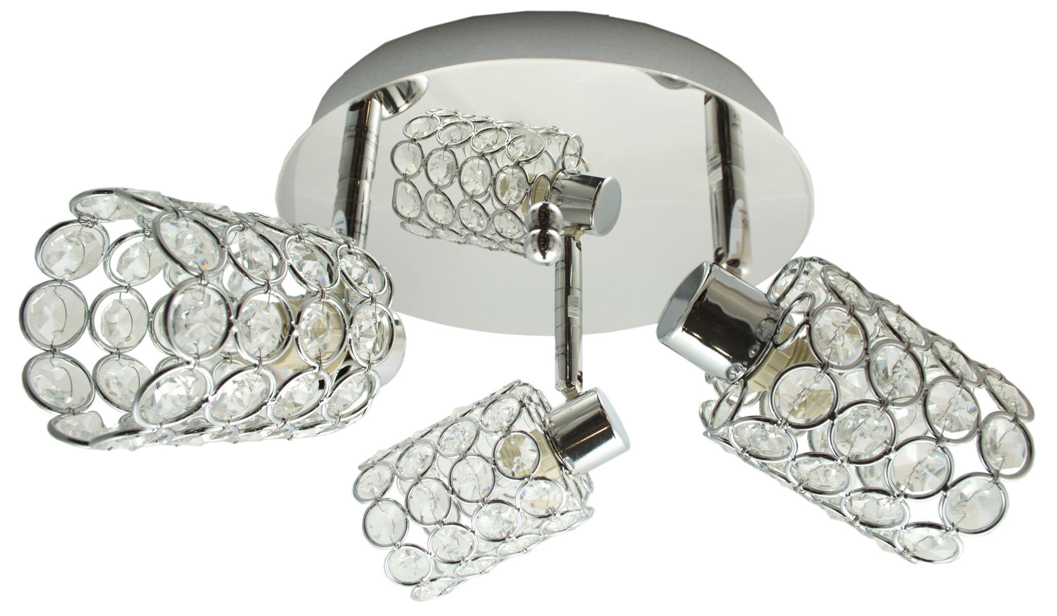 TAKLAMPA York 44/17 cm  - kromfärg/transparent, Klassisk, metall/glas (44/17cm)