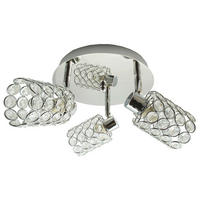 DECKENLEUCHTE  44/17 cm    - Chromfarben/Transparent, KONVENTIONELL, Glas/Metall (44/17cm)