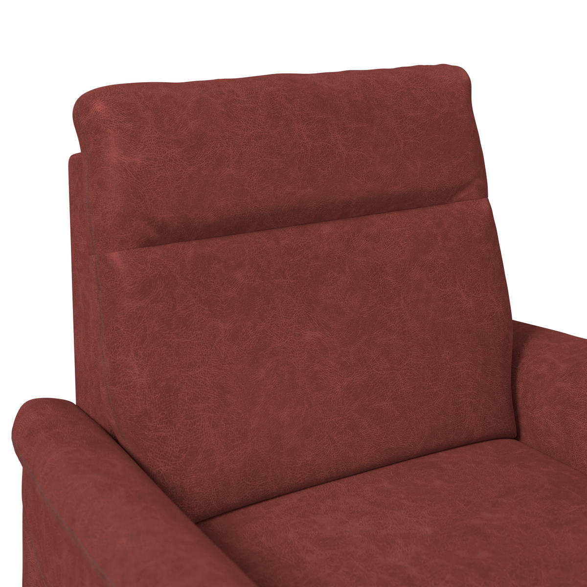 SESSEL Mikrofaser Rotbraun  - Rotbraun/Schwarz, Konventionell, Kunststoff/Textil (104/98/91cm) - Elegando