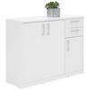 KOMÓD 106/84/36 cm  - fekete/ezüstszínű, Konventionell, műanyag/faalapú anyag (106/84/36cm) - Xora