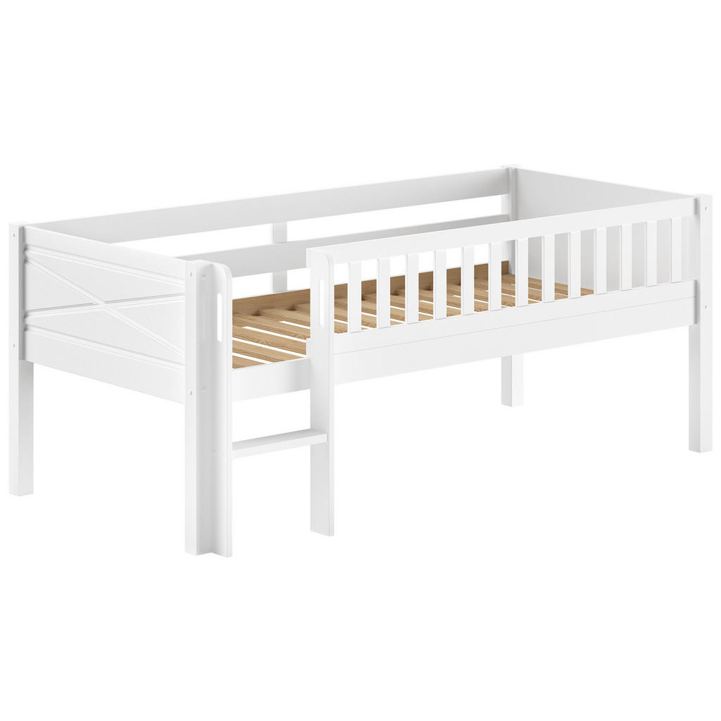 Thumbnail - Vipack Spielbett, Weiß, Holz, Kiefer, teilmassiv, Höhe ca. 20 cm, seitenverkehrt montierbar, 90x200 cm, Kinder- & Jugend...