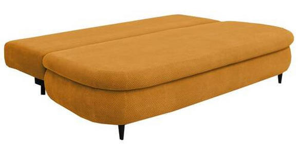 SCHLAFSOFA Webstoff, Plüsch Orange - Schwarz/Orange, Design, Textil (213/89/105cm) - Novel