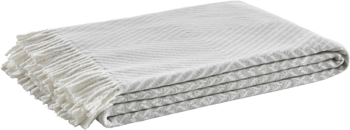 PLAID - Beige/Hellgrau, Design, Textil (140/200cm) - Schöner Wohnen