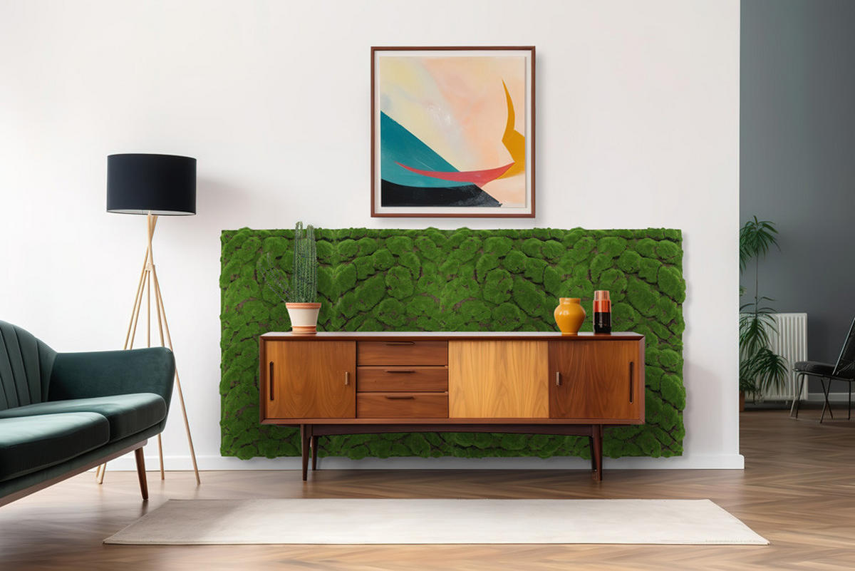 AKUSTIKPANEEL Modular Wall System Design Moos 52/52/2.6 cm  - Hellgrün, KONVENTIONELL, Naturmaterialien (52/52/2.6cm) - Jangal