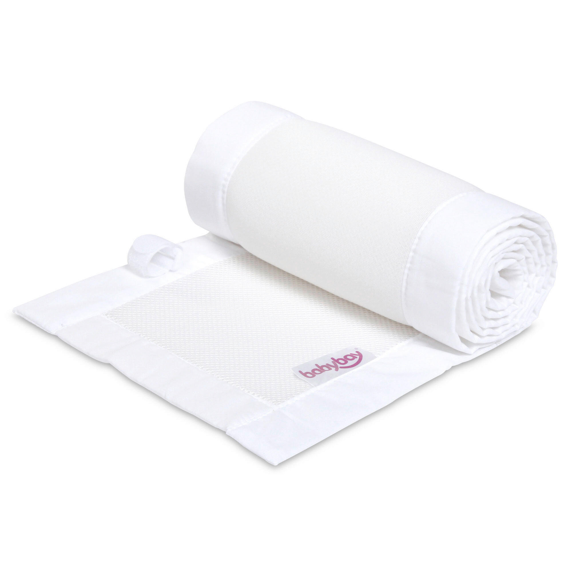 NESTCHEN babybay Nestchen 3D Mesh  - Weiß, Basics, Naturmaterialien (168/24/2cm) - Tobi