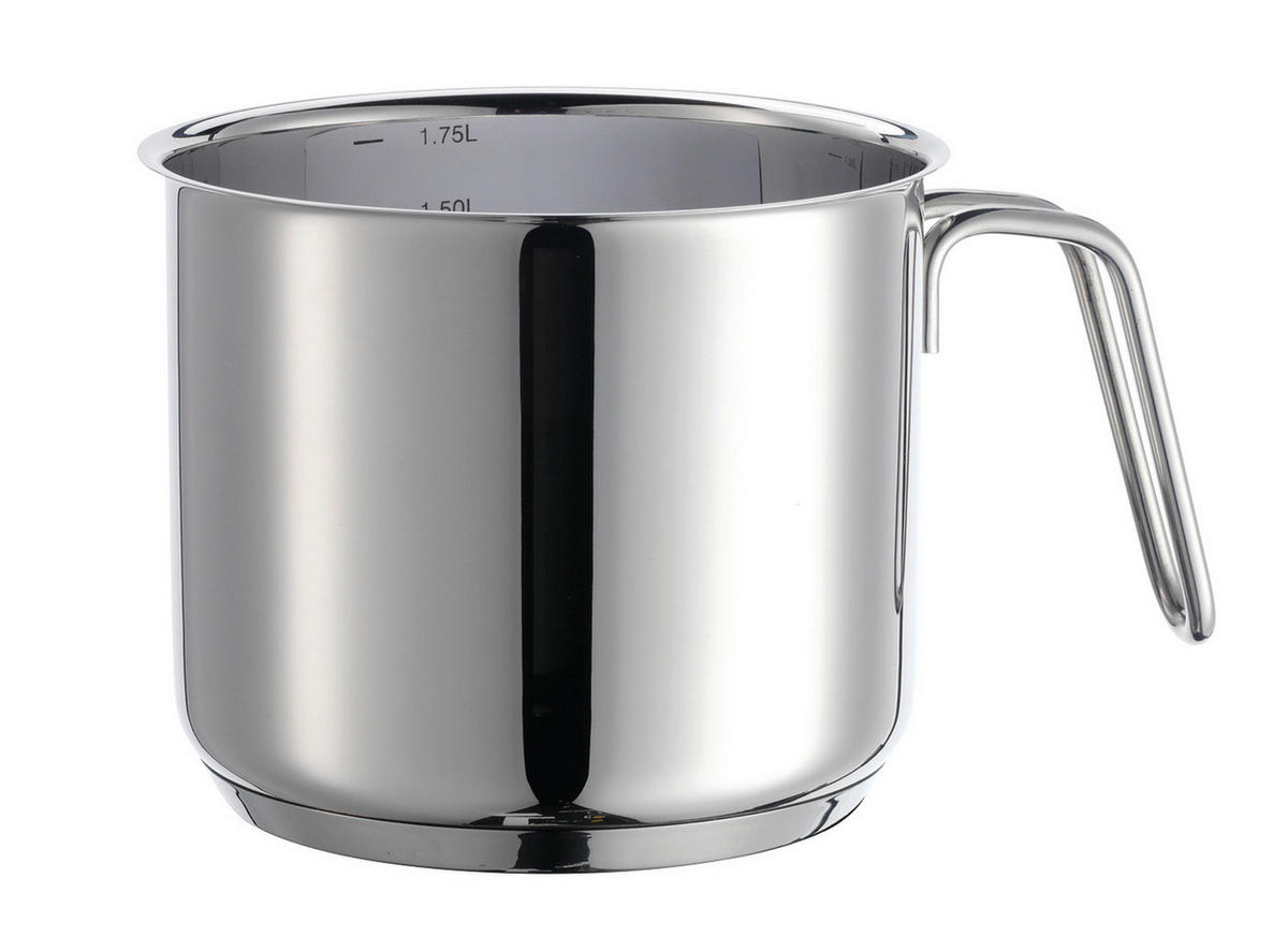 MILCHTOPF Varuna 1,9 l  - Silberfarben, Basics, Metall (15/12/21cm) - Mäser