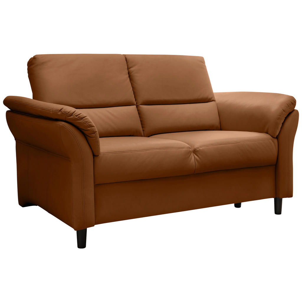 Thumbnail - Livetastic 2-Sitzer-Sofa, Cognac, Textil, Buche, 147x90x89 cm, Made in EU, Rücken echt, Armteil links, rechts, Wohnzimme...