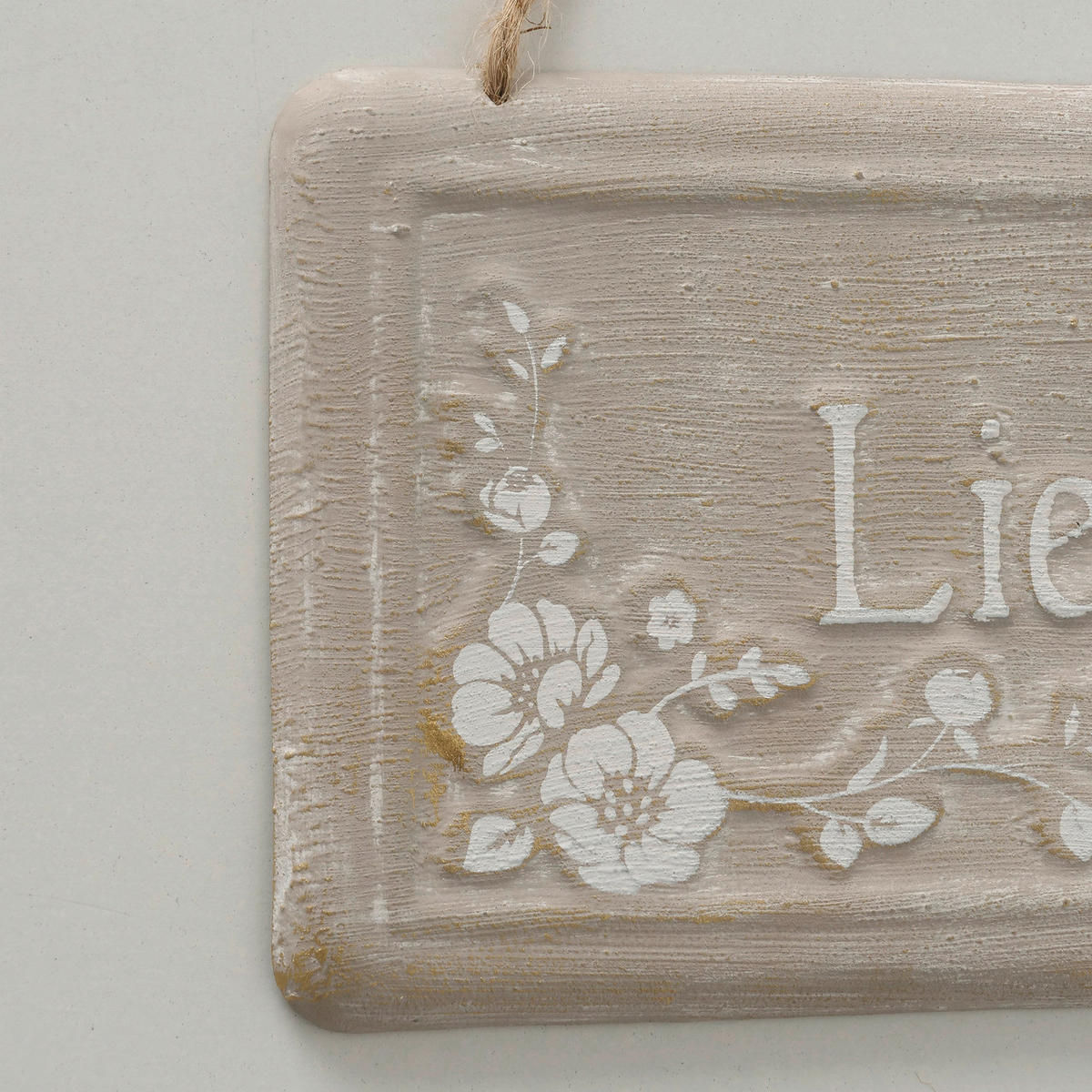 DEKOSCHILD 28/10 cm  - Beige/Creme, Basics, Metall (28/10cm)