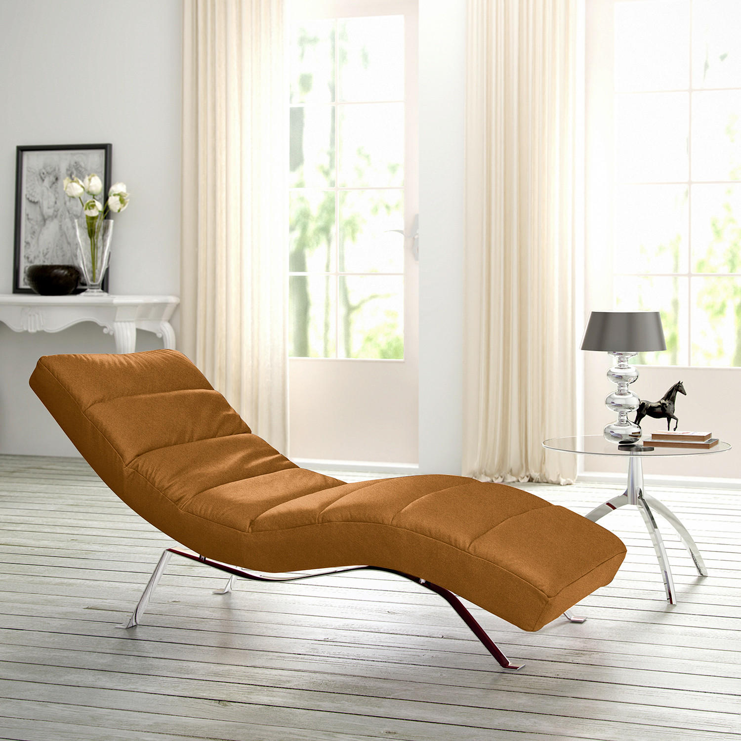 Livetastic Relaxliege Swing Cognac 65x65-95x171 cm