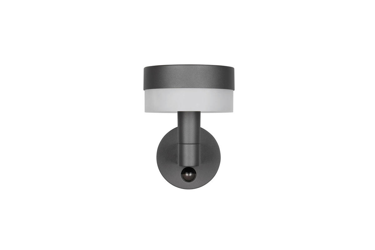 AUßENWANDLEUCHTE 16,5/22,5/22 cm   - Anthrazit/Weiß, Design, Kunststoff/Metall (16,5/22,5/22cm)