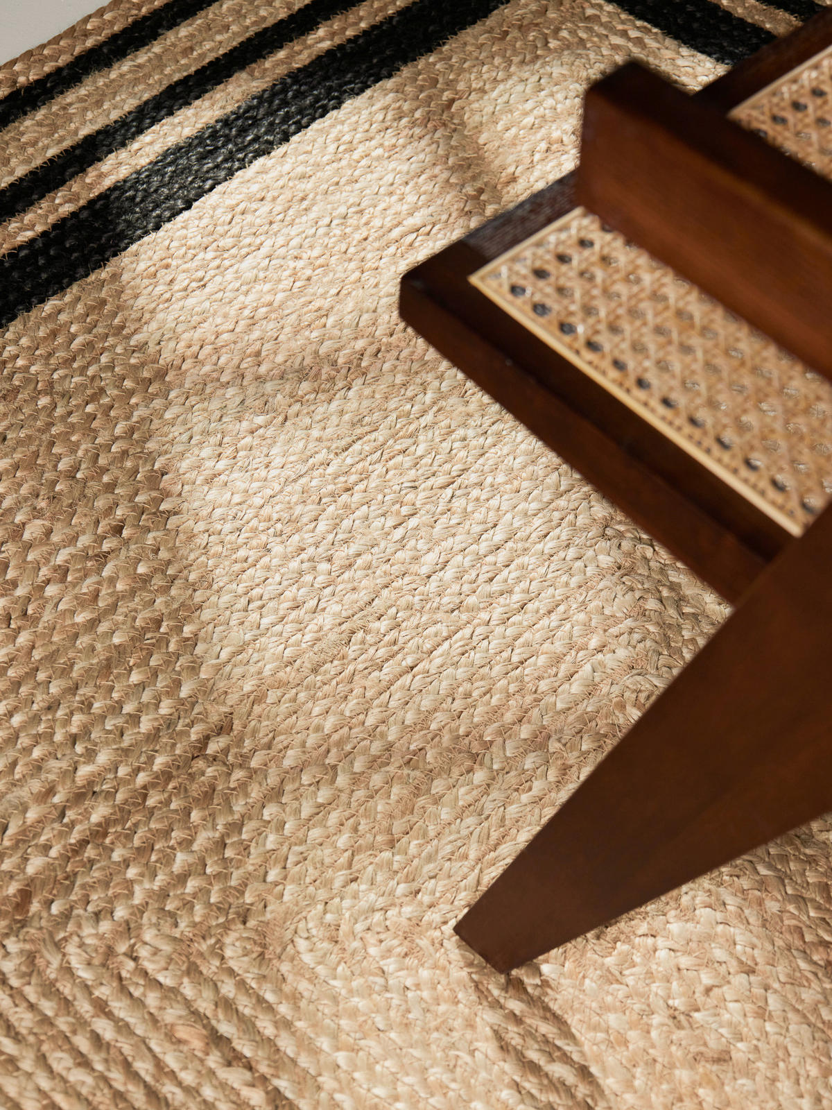 JUTETEPPICH 80/150 cm Jutta Schwarz, Goldbraun  - Goldbraun/Schwarz, Basics, Textil (80/150cm) - Hanse Home