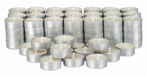 TEELICHTSET - Weiß, Basics, Metall (19/19/5cm) - Boxxx