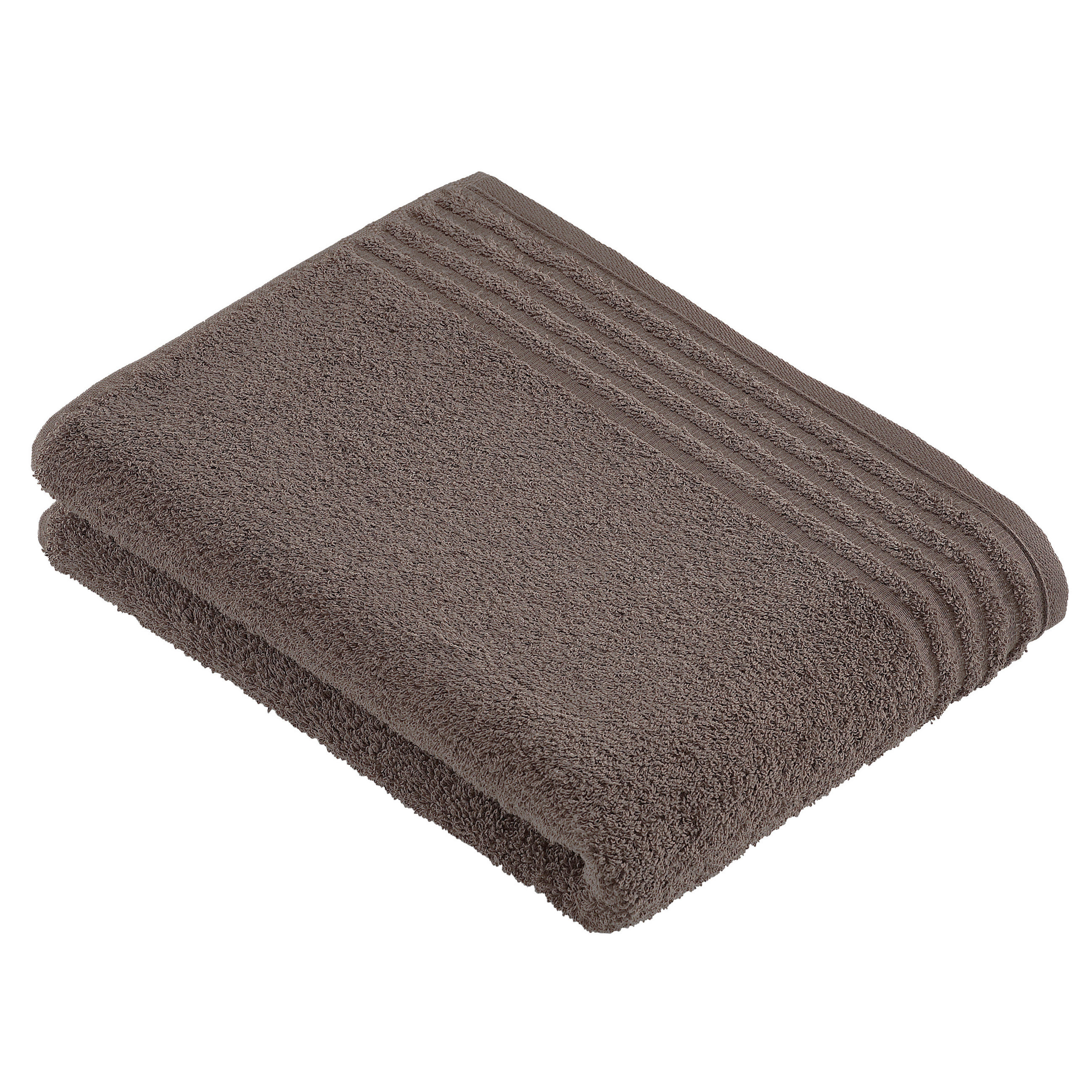 BADETUCH Vienna Style Supersoft Braun 80/160 cm  - Braun, Basics, Textil (80/160cm) - Vossen