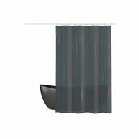 DUSCHVORHANG ROMANA 180/180 cm  - Anthrazit, Basics, Kunststoff (180/180cm)