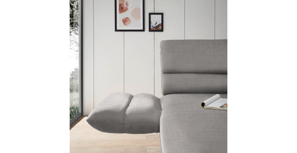 ECKSOFA Sandfarben Flachgewebe  - Sandfarben/Schwarz, Design, Textil/Metall (176-217/259-307cm) - Dieter Knoll