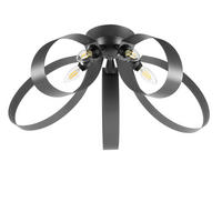 DECKENLEUCHTE    65/65/29 cm  - Schwarz, KONVENTIONELL, Glas/Metall (65/65/29cm)