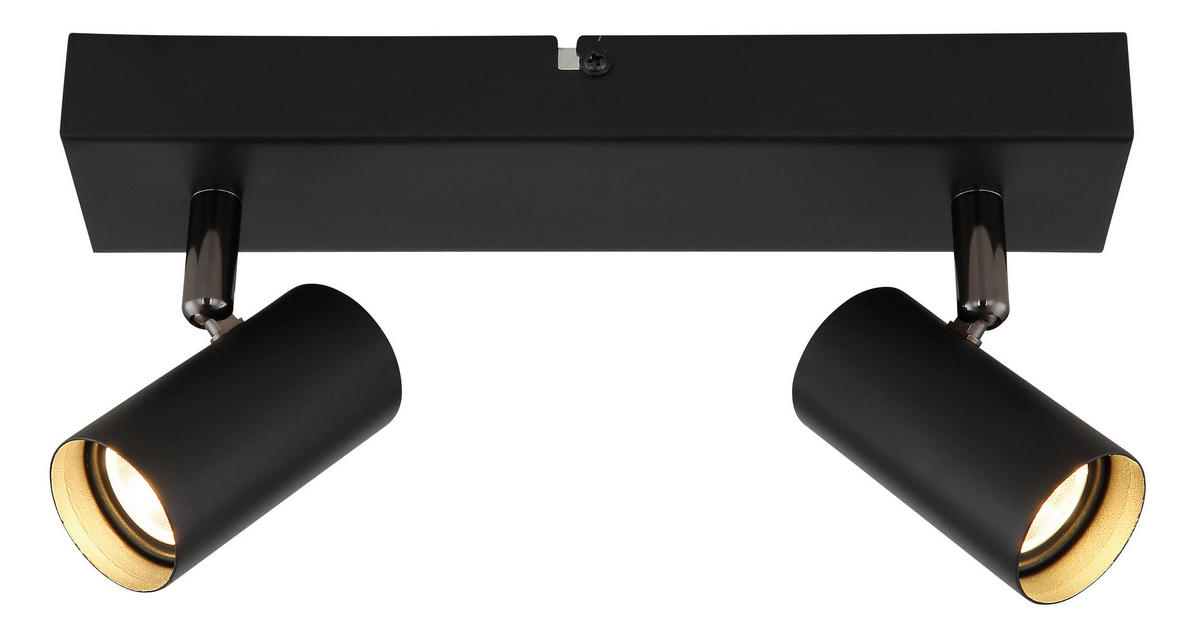 LED-STRAHLER 26/6/11 cm   - Schwarzchrom/Schwarz, Design, Metall (26/6/11cm) - Globo