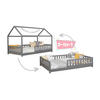 HAUSBETT 90/200 cm Hellgrau  - Hellgrau/Naturfarben, Modern, Holz (90/200cm) - MID.YOU