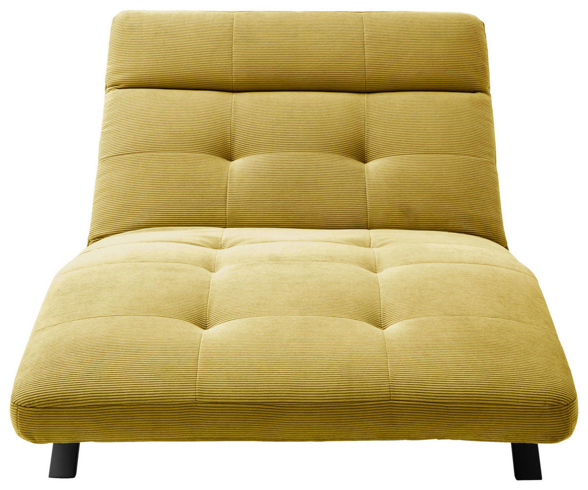 RELAXLIEGE in Feincord Hellgrün  - Schwarz/Hellgrün, Design, Textil/Metall (120/54-113/158-198cm) - Pure Home Lifestyle