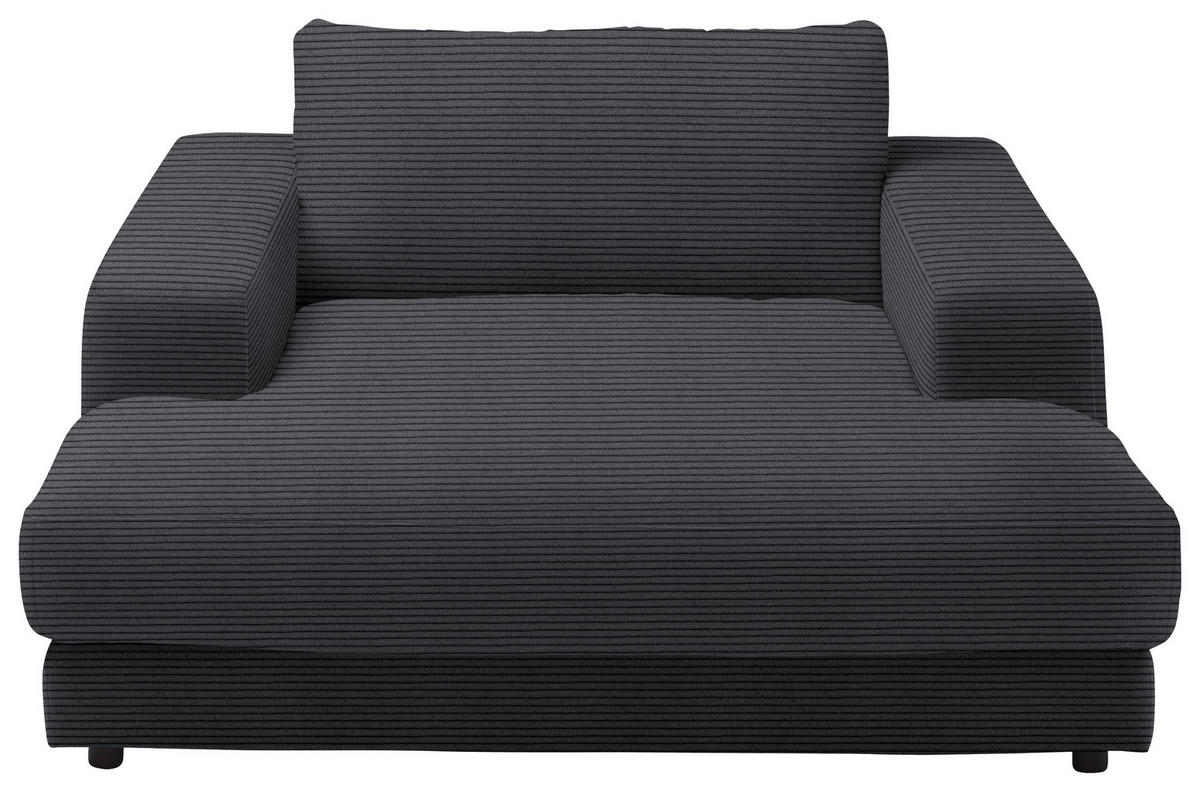 XXL-SESSEL in Feincord Anthrazit  - Anthrazit/Schwarz, Design, Kunststoff/Textil (150/86/170cm) - Lomoco