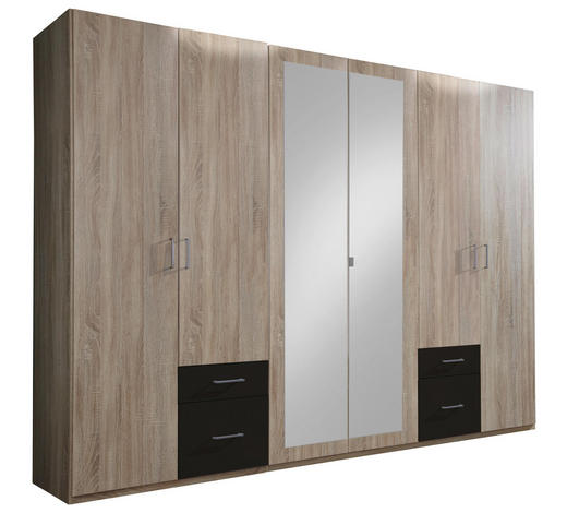 kleiderschrank in braun eichefarben eichefarbensilberfarben design glasholzwerkstoff - Kleiderschrank Online Kaufen kleiderschrank in braun eichefarben eichefarbensilberfarben design glasholzwerkstoff - Kleiderschrank Online Kaufen