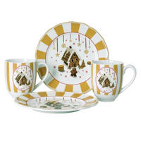 SET TANJURA   23.5/23.5/15.3 cm          CHRISTMAS LOVE   - žuta/bijela visoki sjaj, Basics, keramika (23.5/23.5/15.3cm) - Hutschenreuther