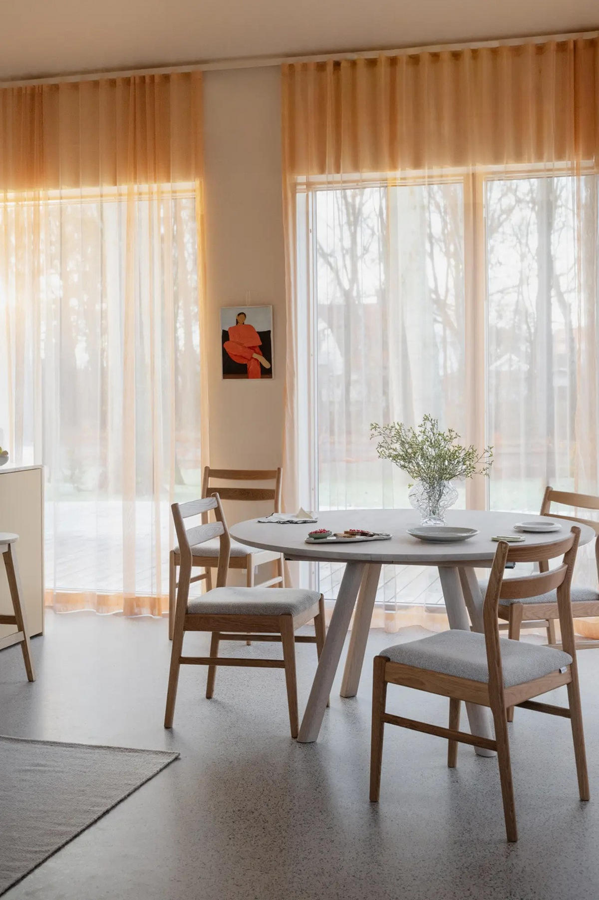 MATBORD i trä 140/140/75 cm   - ek Bianco, Klassisk, trä (140/140/75cm) - Rowico