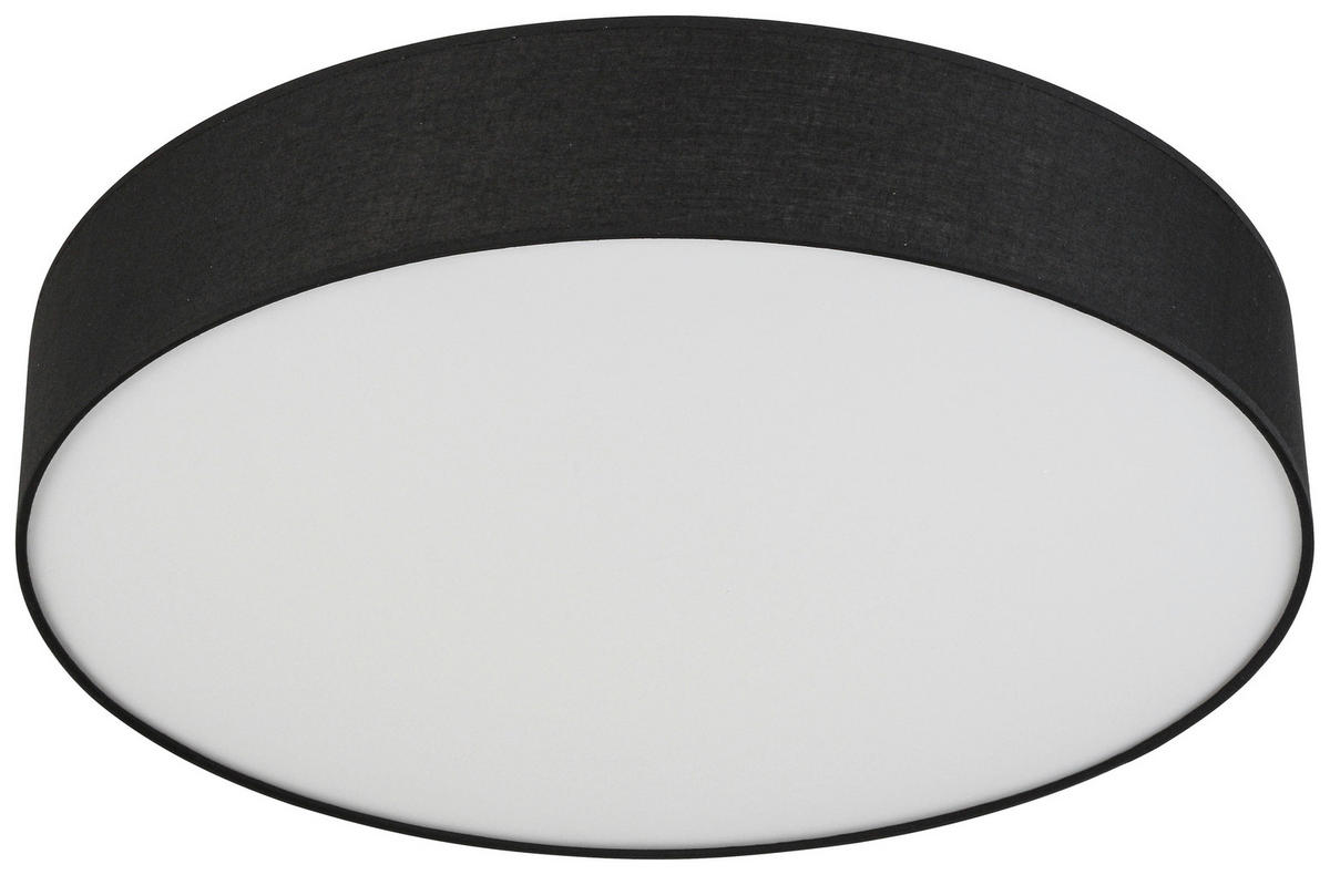 LED-DECKENLEUCHTE - Schwarz/Weiß, Trend, Kunststoff/Textil (60/11cm) - Novel