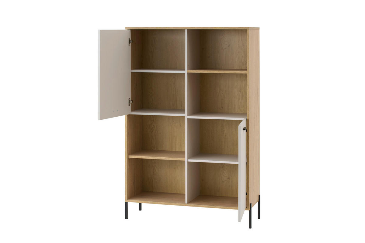 REGALELEMENT  105/160/40 cm Eichefarben, Kaschmir  - Kaschmir/Eichefarben, Design, Holzwerkstoff/Metall (105/160/40cm) - MID.YOU