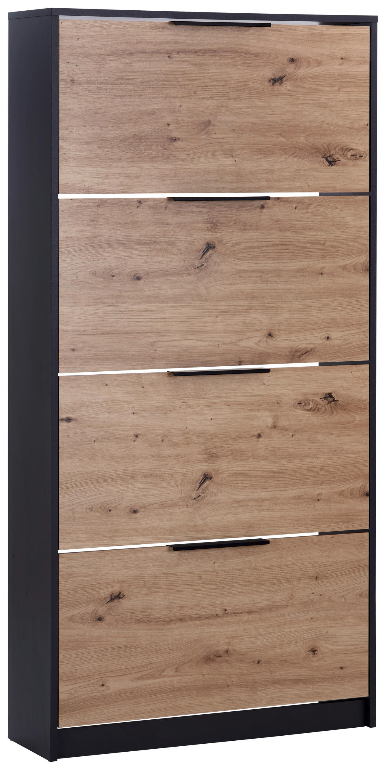 Schuhkipper Anna 4 Klappen Eiche Dekor/anthrazit B: 79 Cm