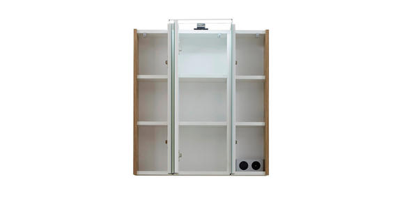 SPIEGELSCHRANK 65/70/16 cm  - Chromfarben/Eichefarben, KONVENTIONELL, Glas/Holzwerkstoff (65/70/16cm) - Xora