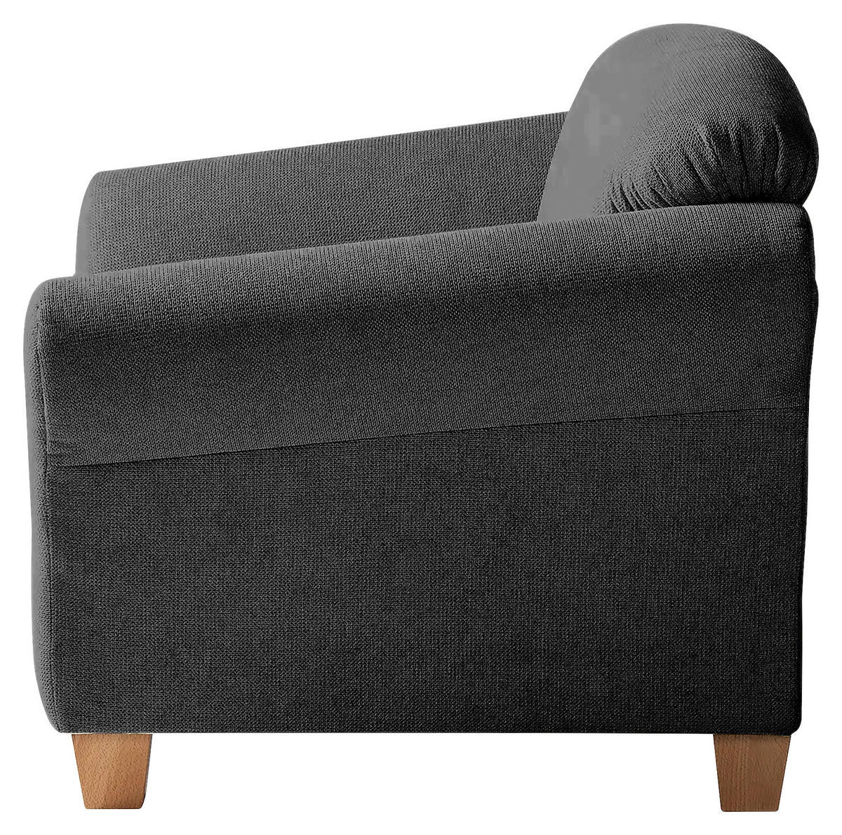 SESSEL in Flachgewebe Schwarz  - Schwarz/Naturfarben, Konventionell, Holz/Textil (101/84/89cm) - Sit & More