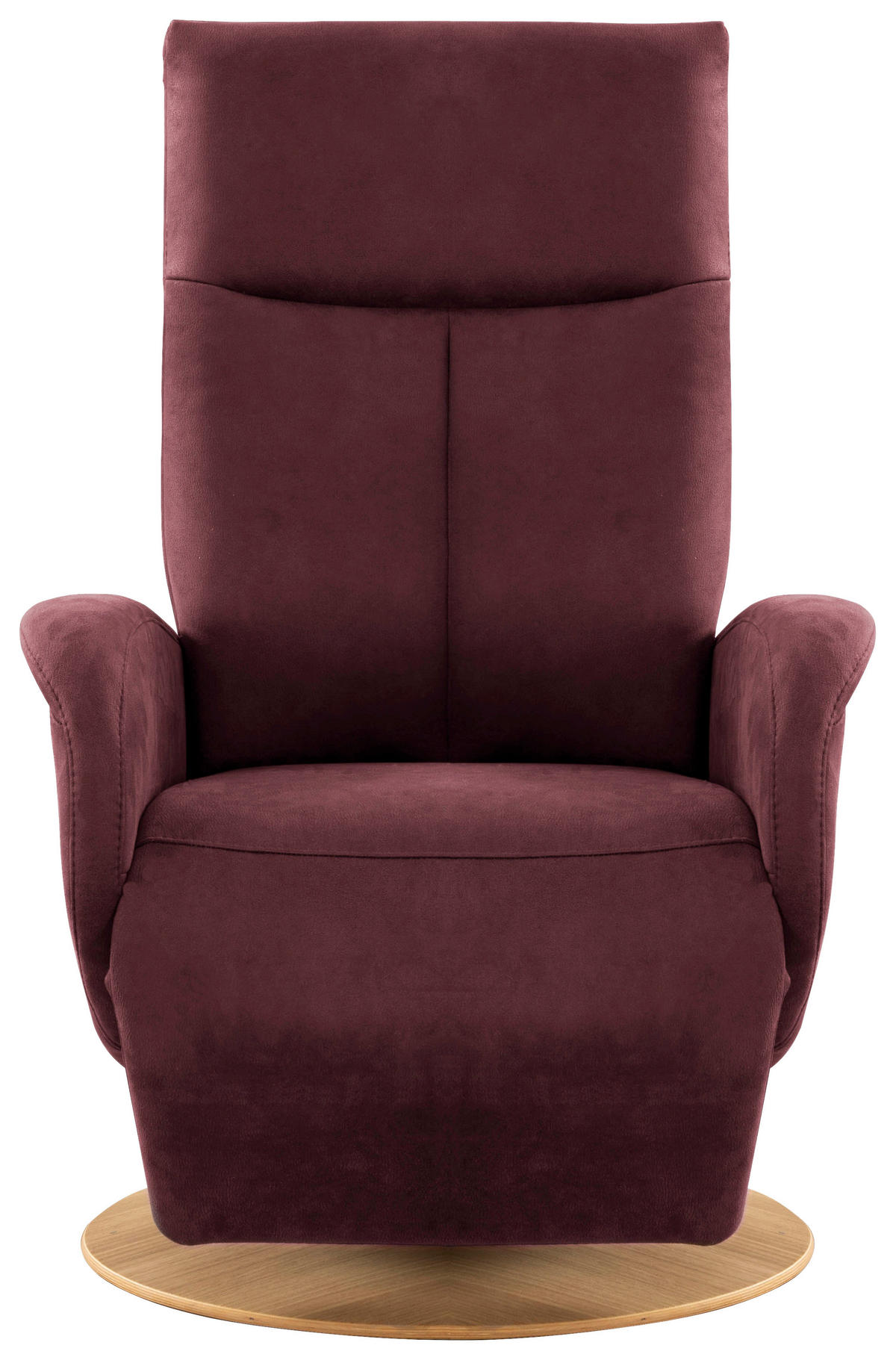 DREHSTUHL  in Mikrofaser Bordeaux  - Bordeaux/Eichefarben, Konventionell, Holz/Textil (75/112/82cm) - Sit & More