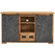 SIDEBOARD  in 145/85/40 cm  - Schwarz/Naturfarben, Design, Holz/Metall (145/85/40cm) - Ambia Home