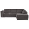 ECKSOFA in Struktur Dunkelgrau  - Dunkelgrau/Schwarz, Modern, Kunststoff/Textil (275/220cm) - Trendmanufaktur