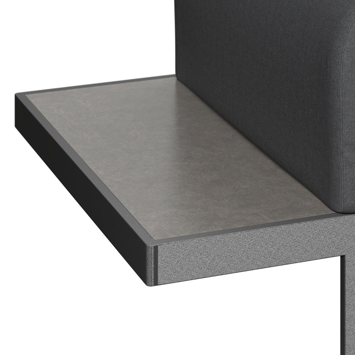 LOUNGEGARNITUR 273/273 cm Aluminium  - Anthrazit/Grau, MODERN, Glas/Textil (273/273cm) - Ambia Garden