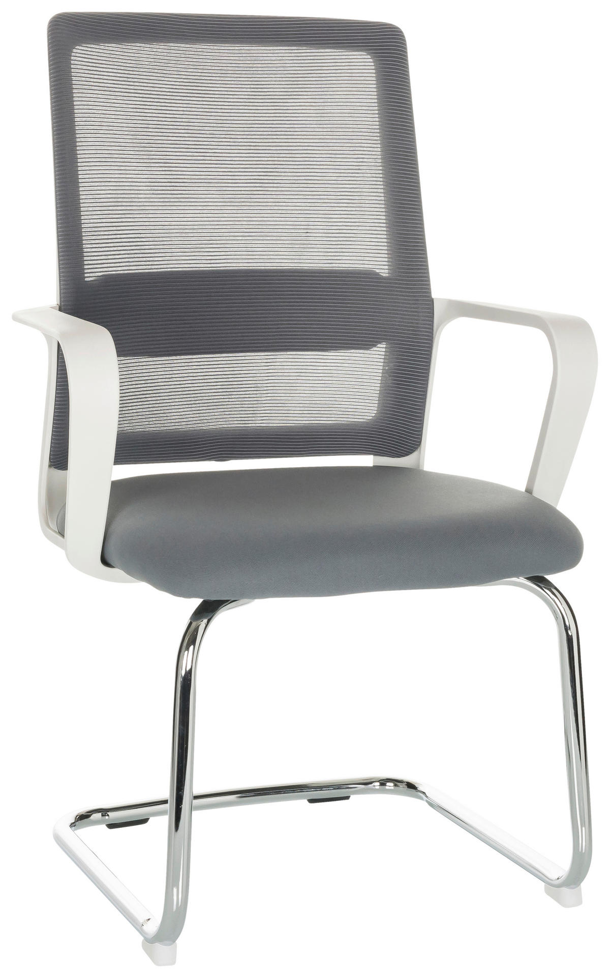 KONFERENČNÍ ŽIDLE - bílá/šedá, Basics, kov/textil (60/97-98/60cm) - MID.YOU