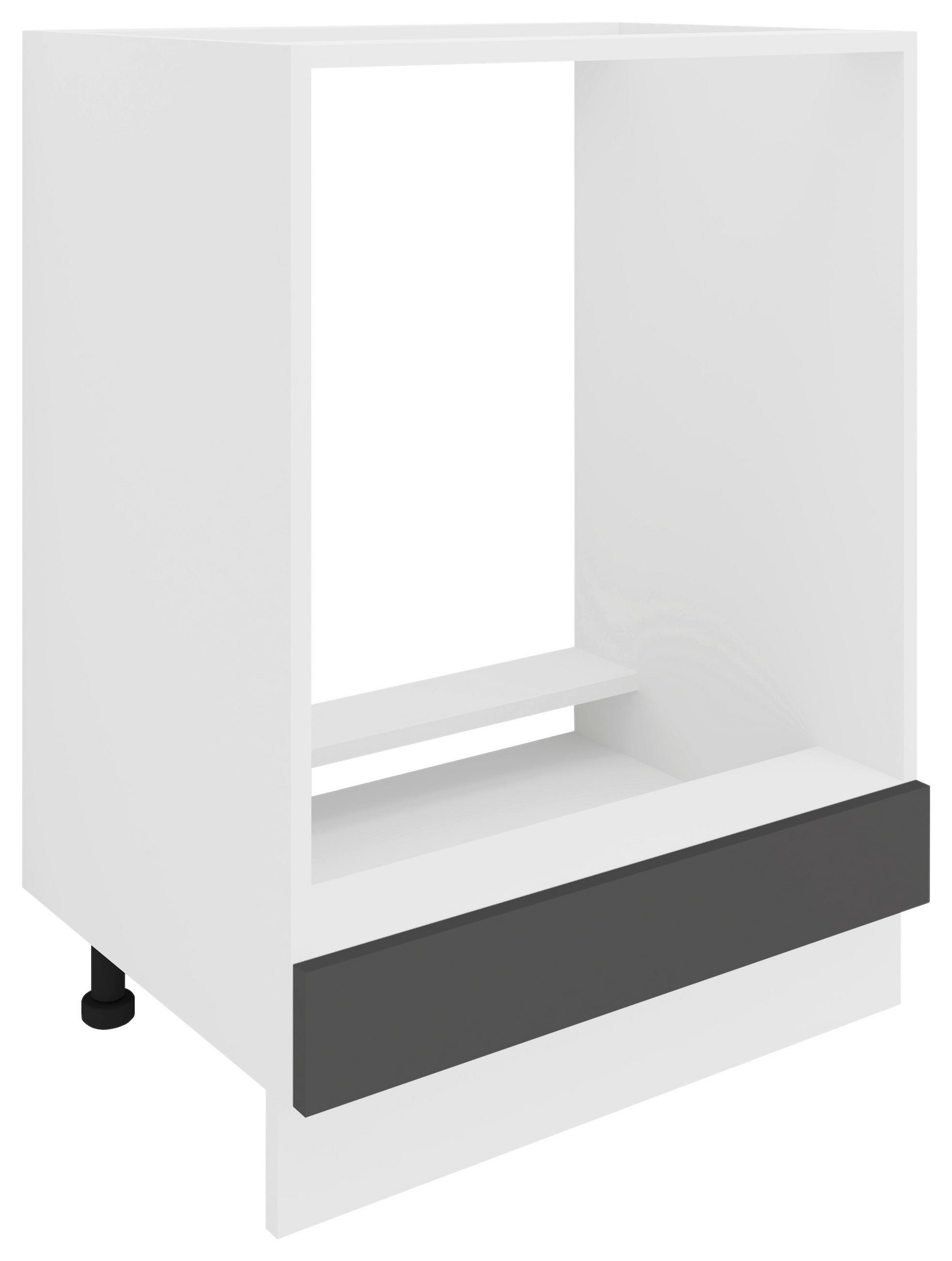 Herdumbauschrank Esilo B: 60 cm Anthrazit/Weiß