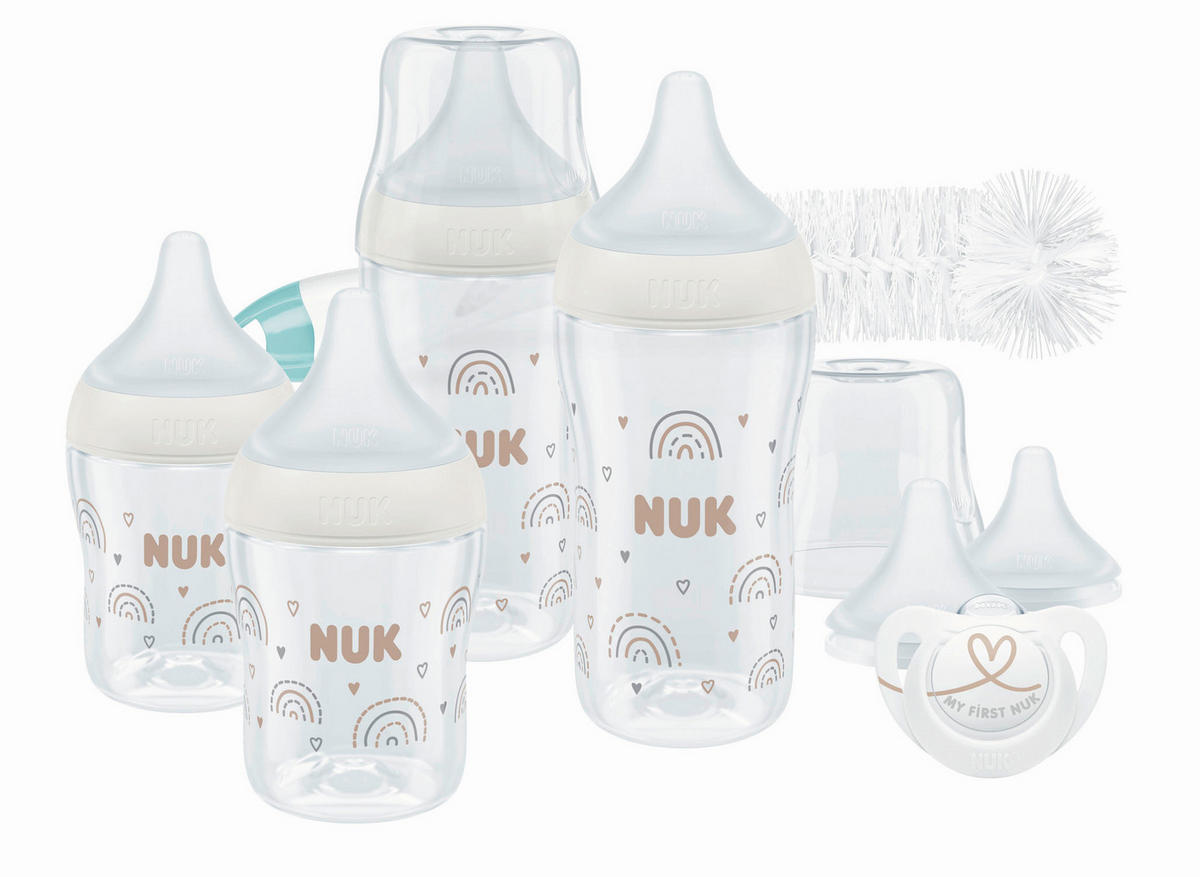 FLÄSCHCHENSET Perfect Match 8-teilig  - Transparent/Beige, Basics, Kunststoff (7,4/33,6/25,5cm) - NUK