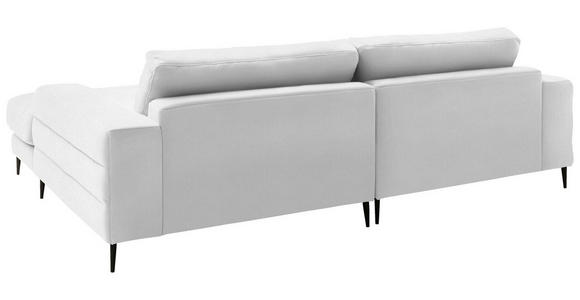 ECKSOFA  in Flachgewebe Creme  253/177 cm  - Creme/Schwarz, Design, Textil/Metall (253/177cm) - Dieter Knoll