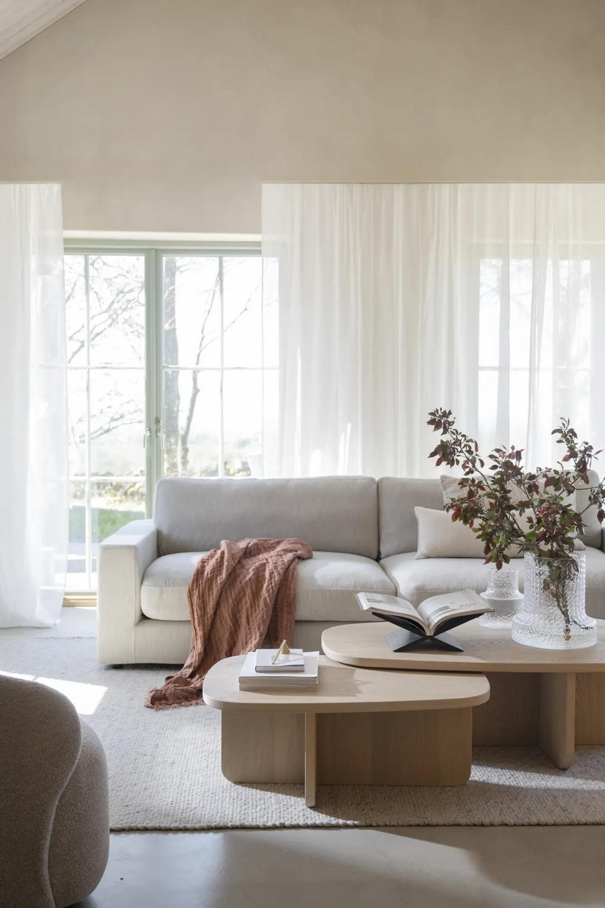 SOFFBORD i trä 89/59/34 cm  - ek Bianco, Klassisk, trä (89/59/34cm) - Rowico