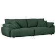 BIGSOFA in Plüsch Petrol  - Petrol/Schwarz, MODERN, Kunststoff/Textil (290/68/117cm) - Carryhome