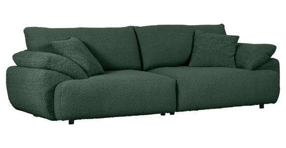 BIGSOFA in Plüsch Petrol  - Petrol/Schwarz, MODERN, Kunststoff/Textil (290/68/117cm) - Carryhome