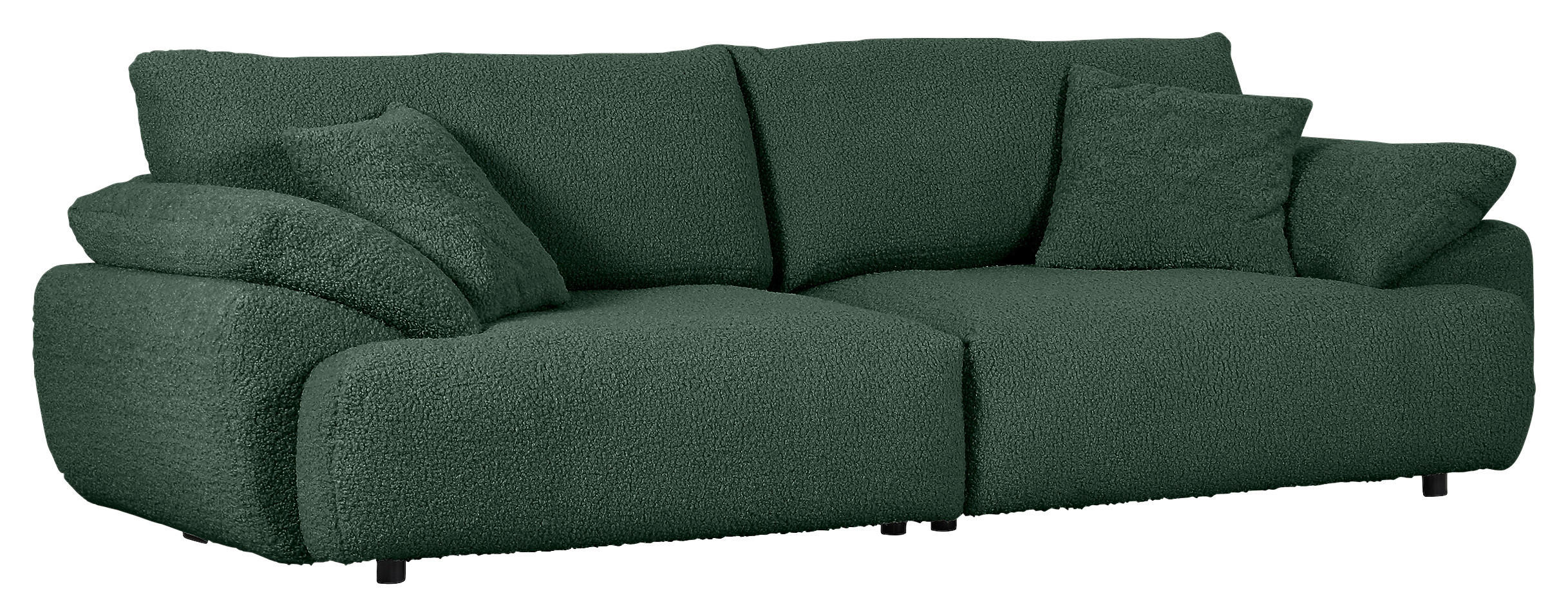 BIG SOFFA i plysch petrol  - petrol/svart, Modern, textil/plast (290/68/117cm) - MID.YOU