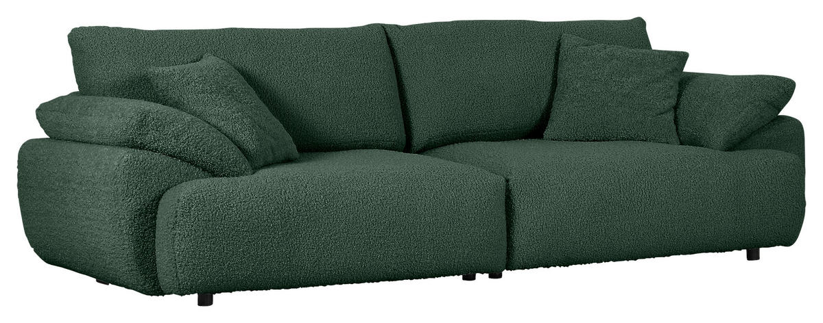 BIG SOFFA i plysch petrol  - petrol/svart, Modern, textil/plast (290/68/117cm) - MID.YOU